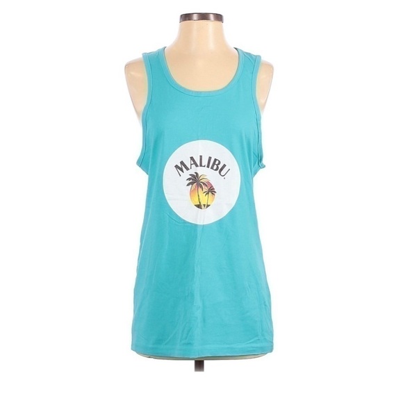 Malibu rum brand party tanktop - Picture 1 of 3